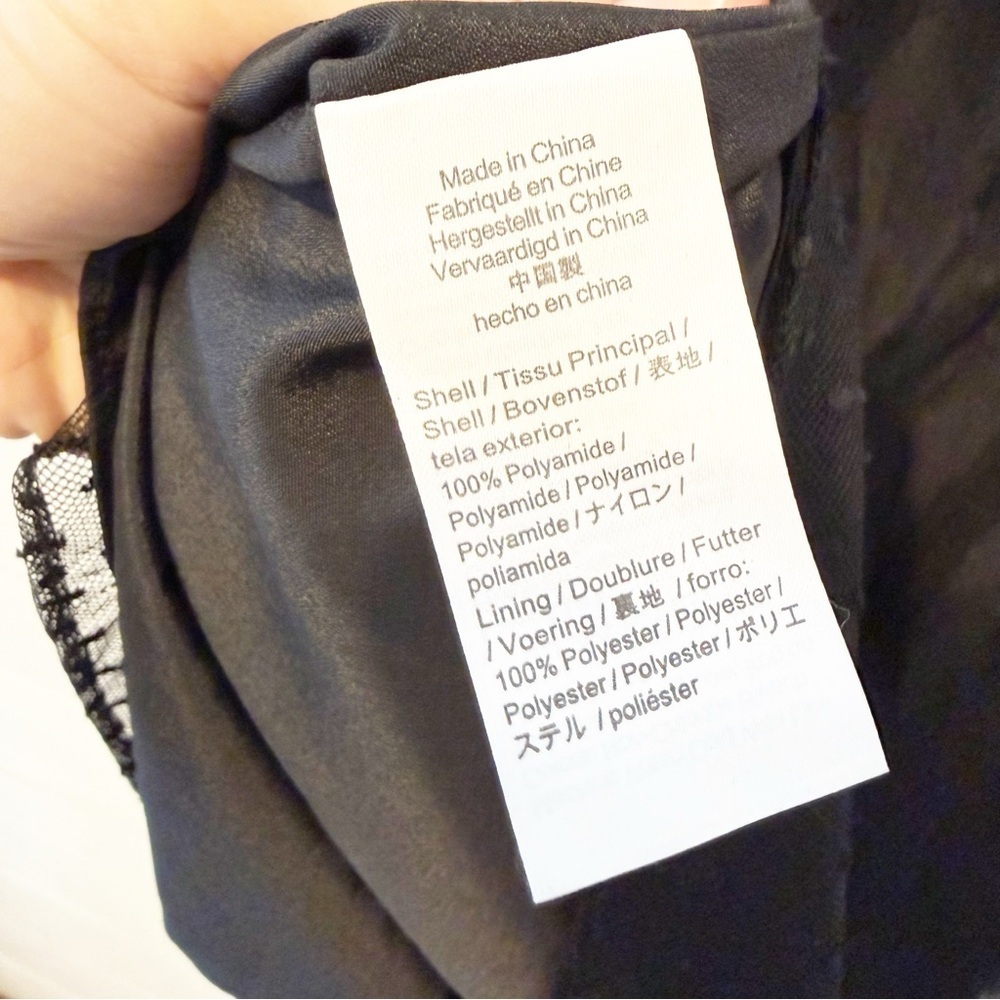 J.Crew | Ruffleneck Sheer Top in Clip Dot balloon sleeves vneck Size small - Picture 8 of 10